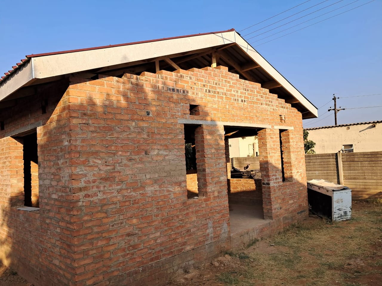 Gable Wall and Timber Roof Framing