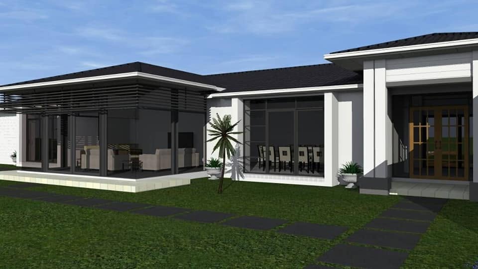Contemporary Glass Lounge and Sunroom Wing