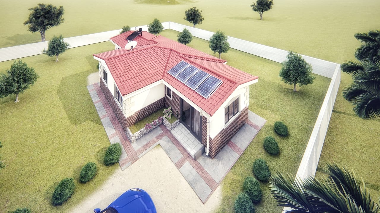 Modern Residential Villa Architectural Render